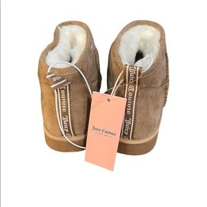 Juicy Couture Kerri low bootie in natural micro suede NWT